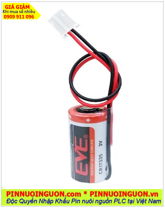 EVE CR17335 (Zắc 5264-2P); Pin nuôi nguồn EVE CR17335 lithium 3v 2/3A 1500mAh chính hãng